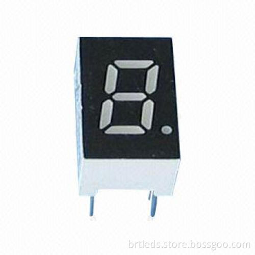 7-segment LED Display, 0.3-inch Green Single Digit, Common Anode, White Segment and Black Surface